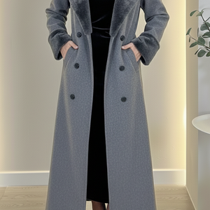 ABRIGO LARGO PELITO CUELLO Y PUÑO