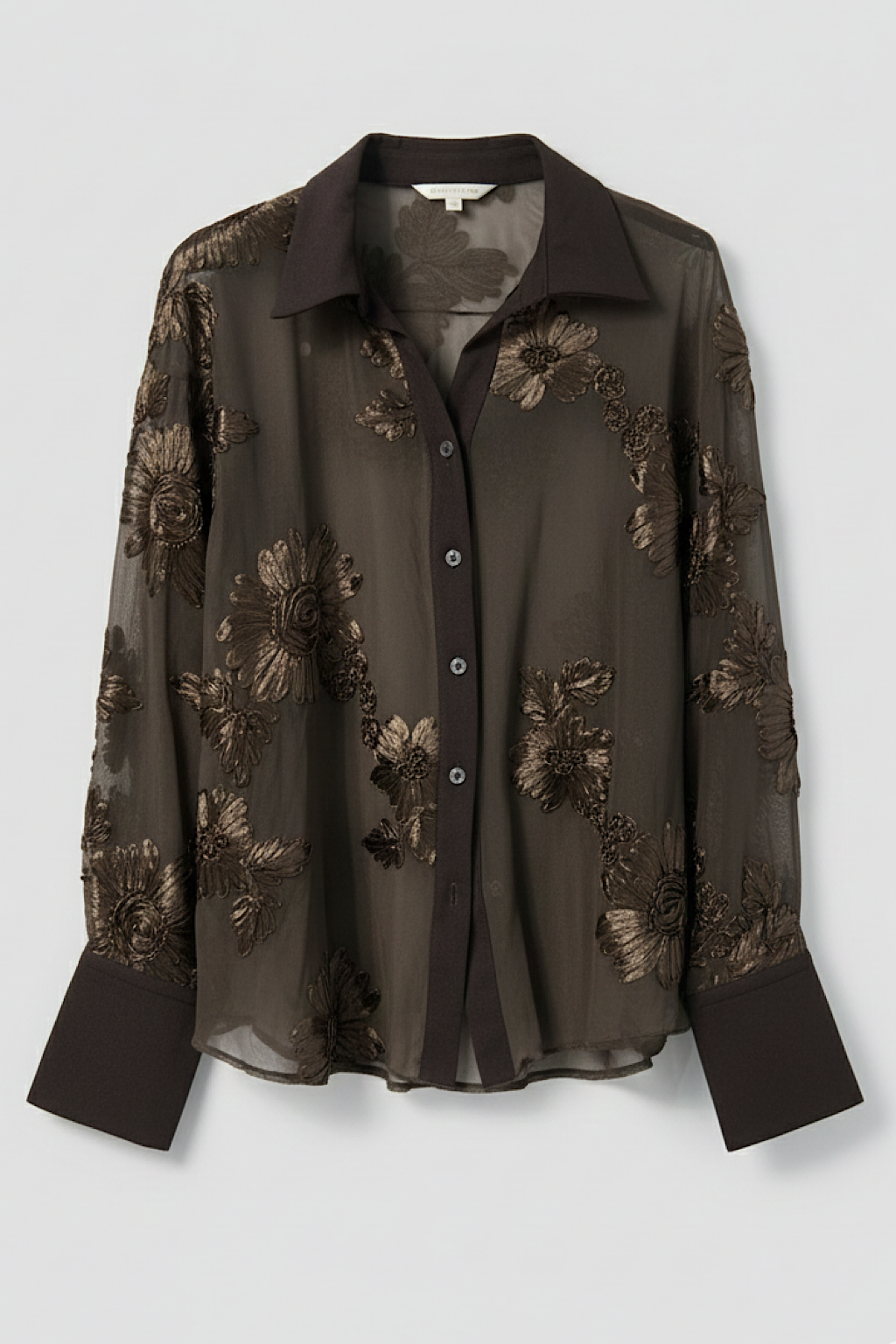 CAMISA TRANSPARECIAS FLORES