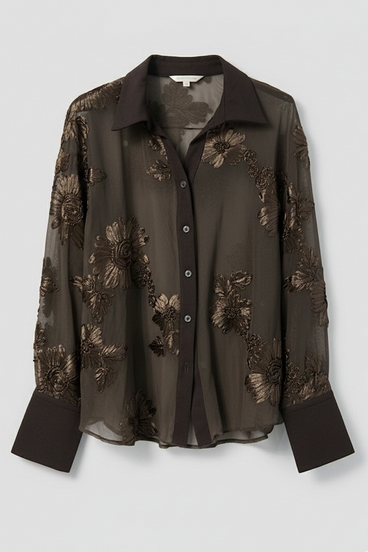 CAMISA TRANSPARECIAS FLORES