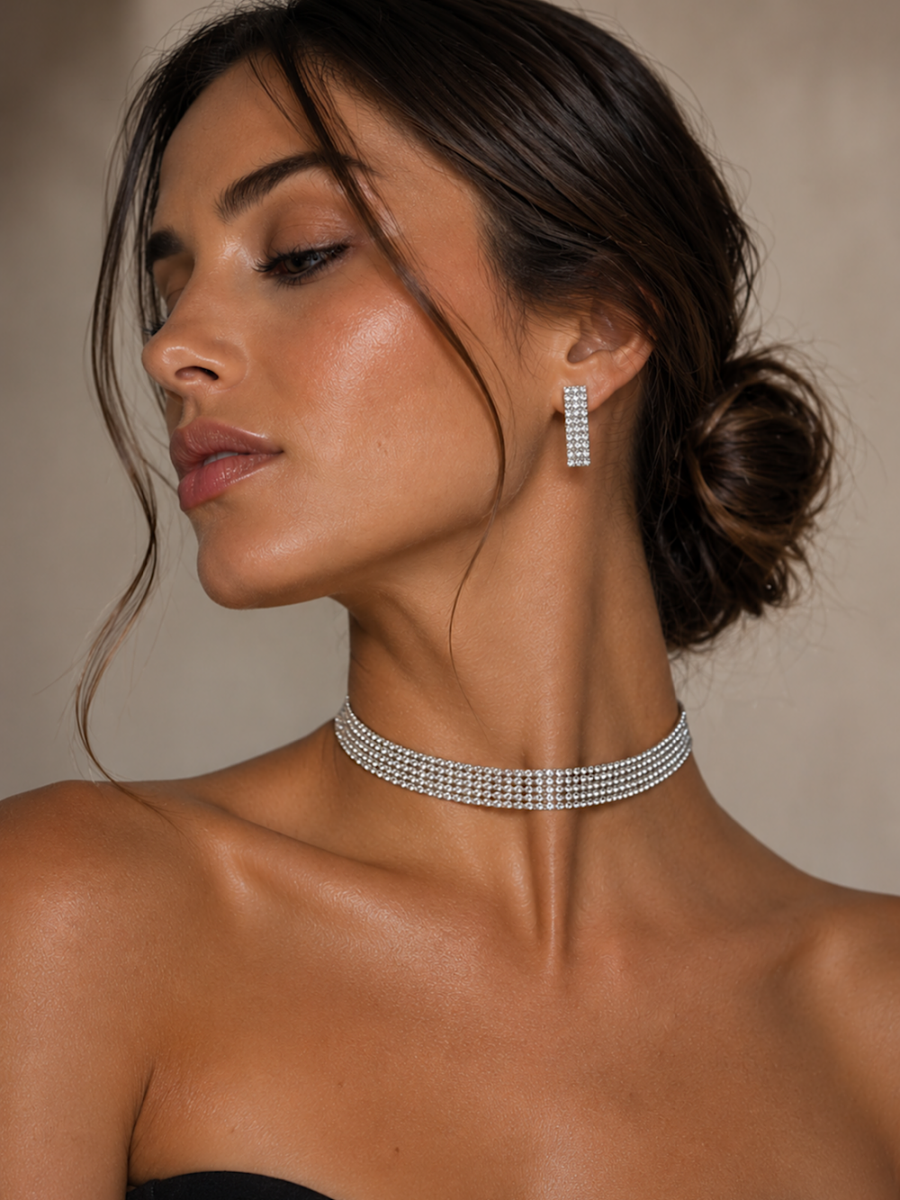 CONJUTNO CHOKER + PENDIENTE