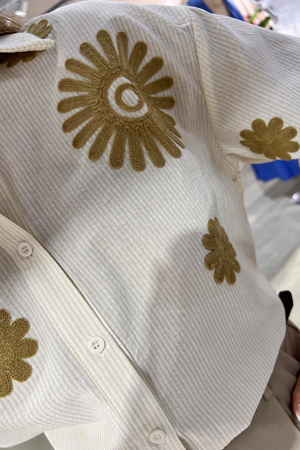 CAMISA RAYAS BORDADOS SOLEIL