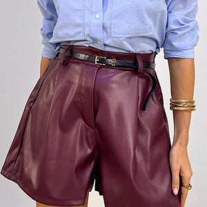 SHORT POLIPIEL CON CINTURON