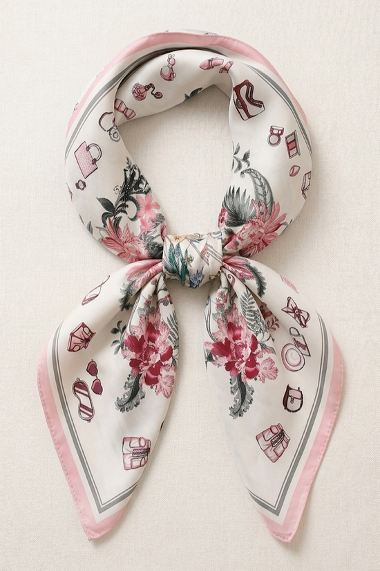 FOULARD IMPRIMÉ POLYNÉSIENNE