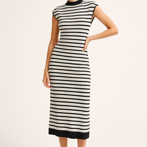 VESTIDO RAYAS MIDI