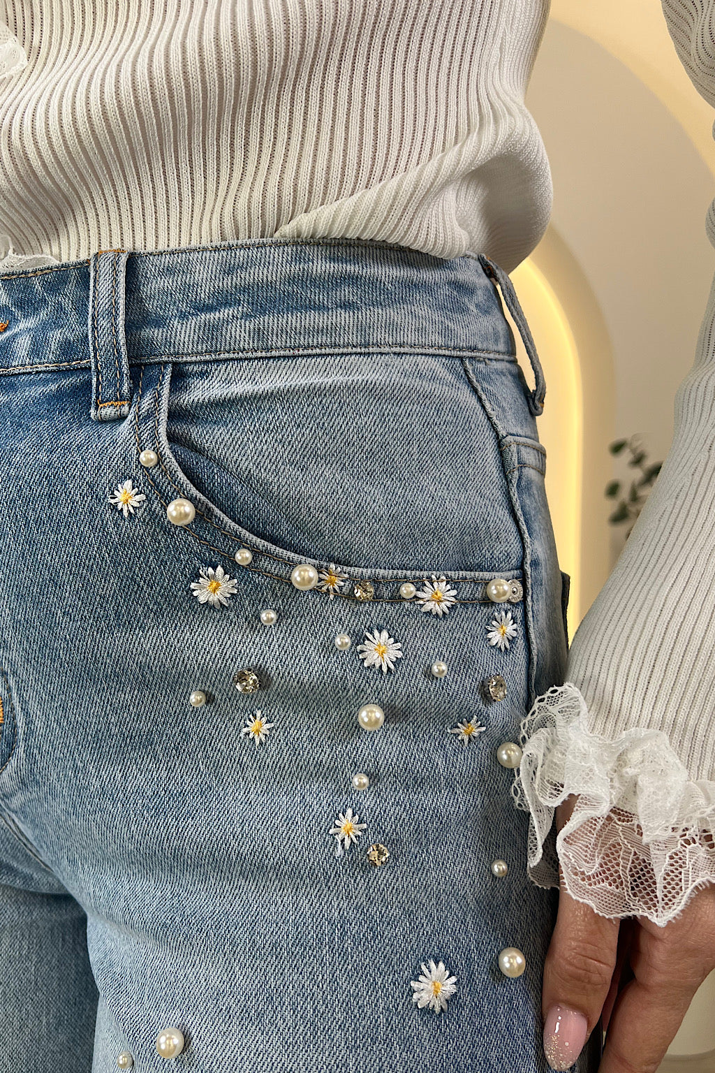 PANTALON VAQUERO MARGARITAS