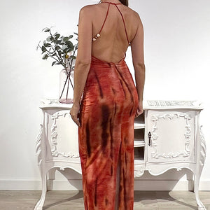 VESTIDO TROPICAL ABALORIOS