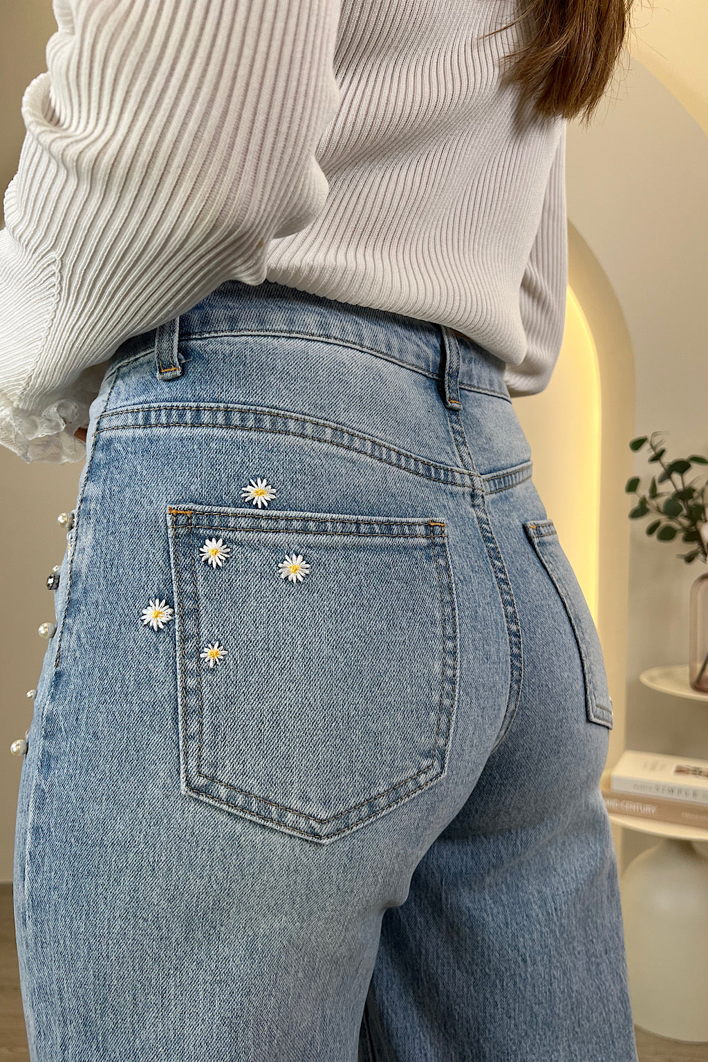 PANTALON VAQUERO MARGARITAS