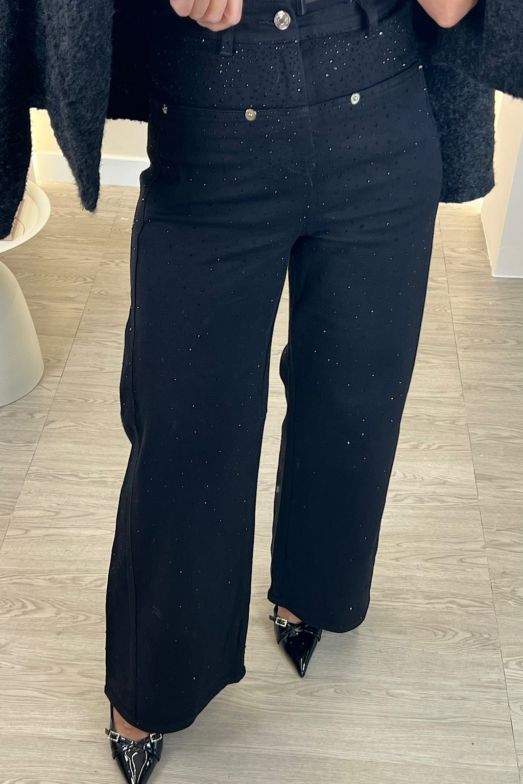 PANTALON CRISTALES BLACK