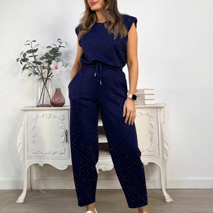 CONJUNTO AZUL MARINO STRASS