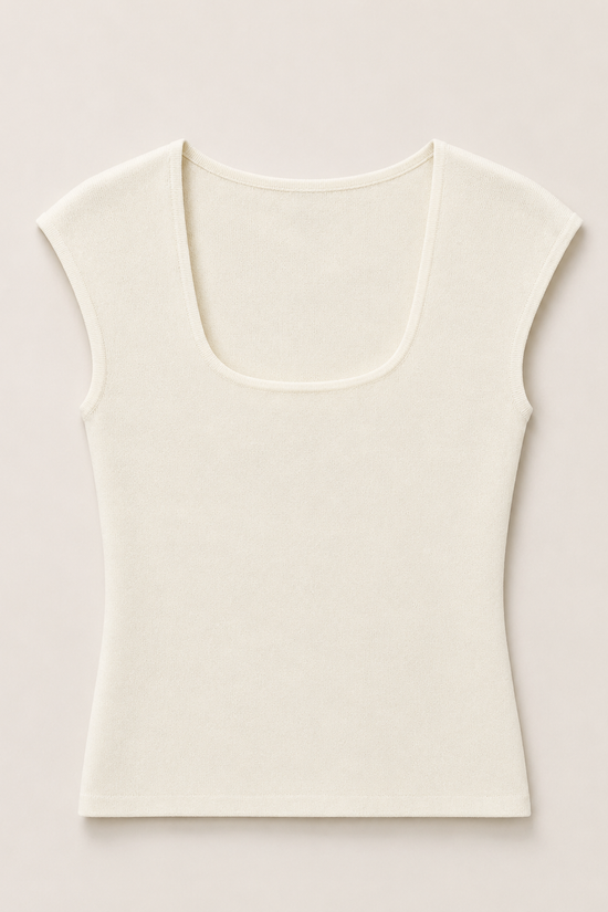 CAMISETA PUNTO ESCOTE CUADRADO