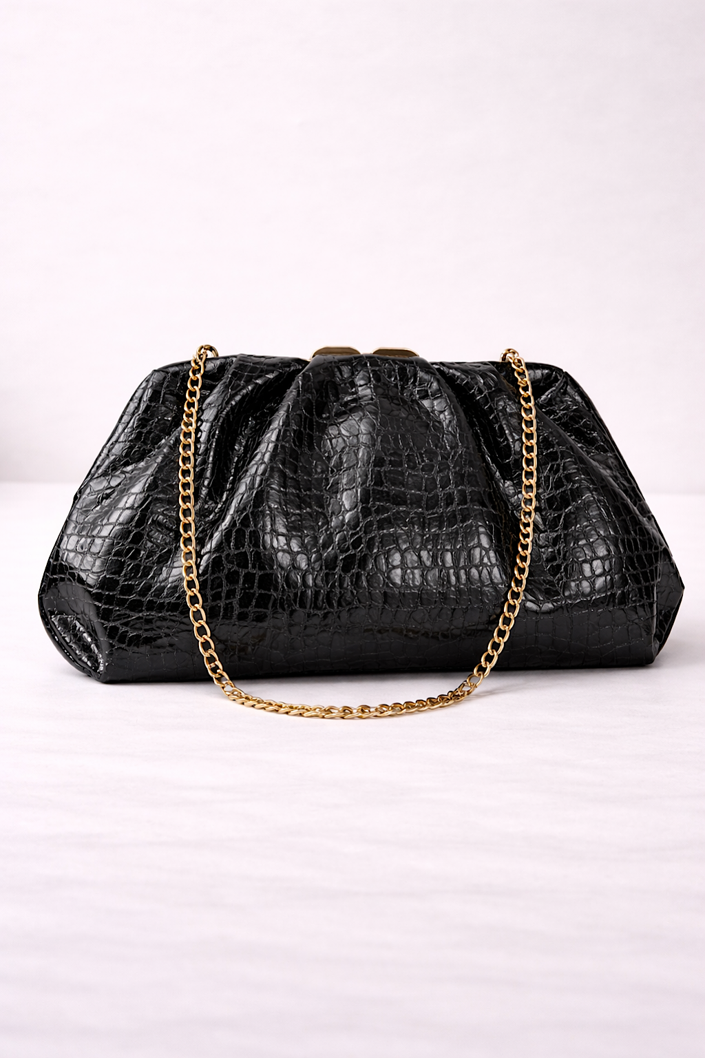 POCHETTE EFFET CUIR DE SERPENT