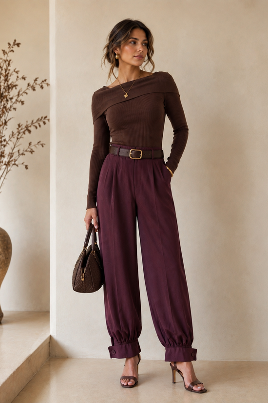 PANTALON BOMBACHO SATINADO SHEILA