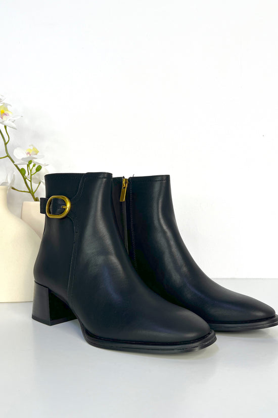 BOTIN POLIPEL NEGRO HEBILLA