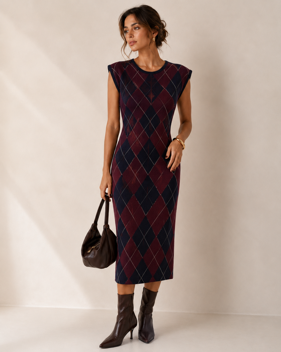 VESTIDO MIDI ROMBOS SOFIA