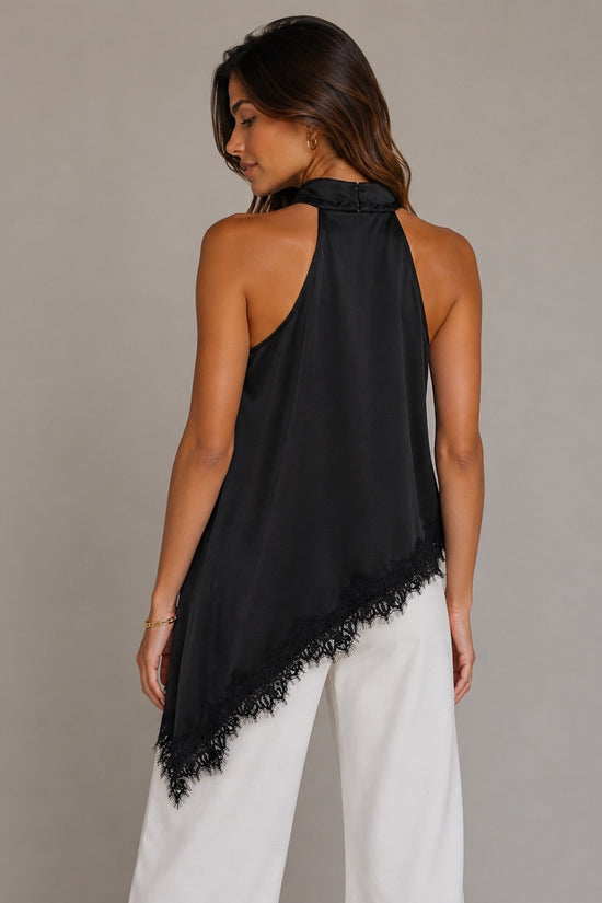 BLUSA SATEN CUELLO HALTER