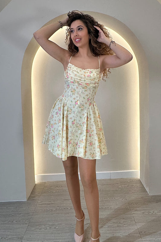 VESTIDO CORTO FLORES ARI