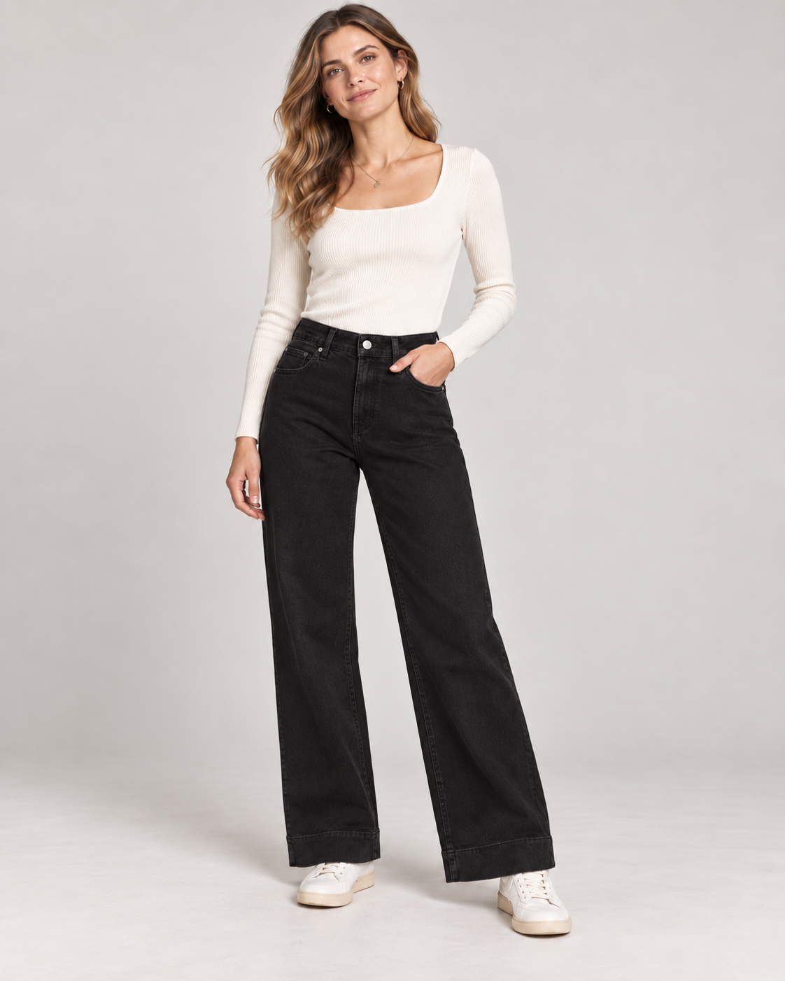 PANTALON VAQUERO TIRO ALTO GABRIELA