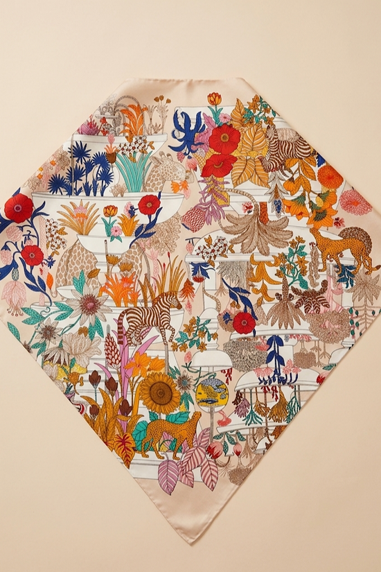 FOULARD IMPRIMÉ POLYNÉSIENNE