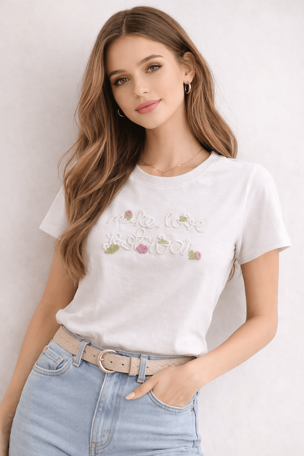 KURZARM-T-SHIRT YASMIN BLUMENMUSTER