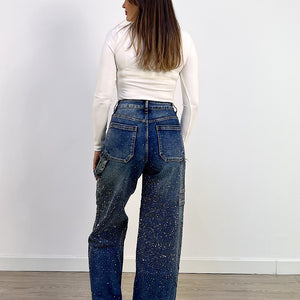PANTALON WIDE LEG GALAXY AZUL