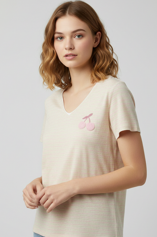 CAMISETA RAYAS CHERRY