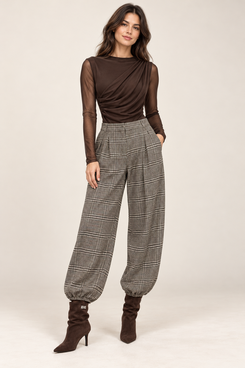 PANTALON BOMBACHO CUADRO VICHI