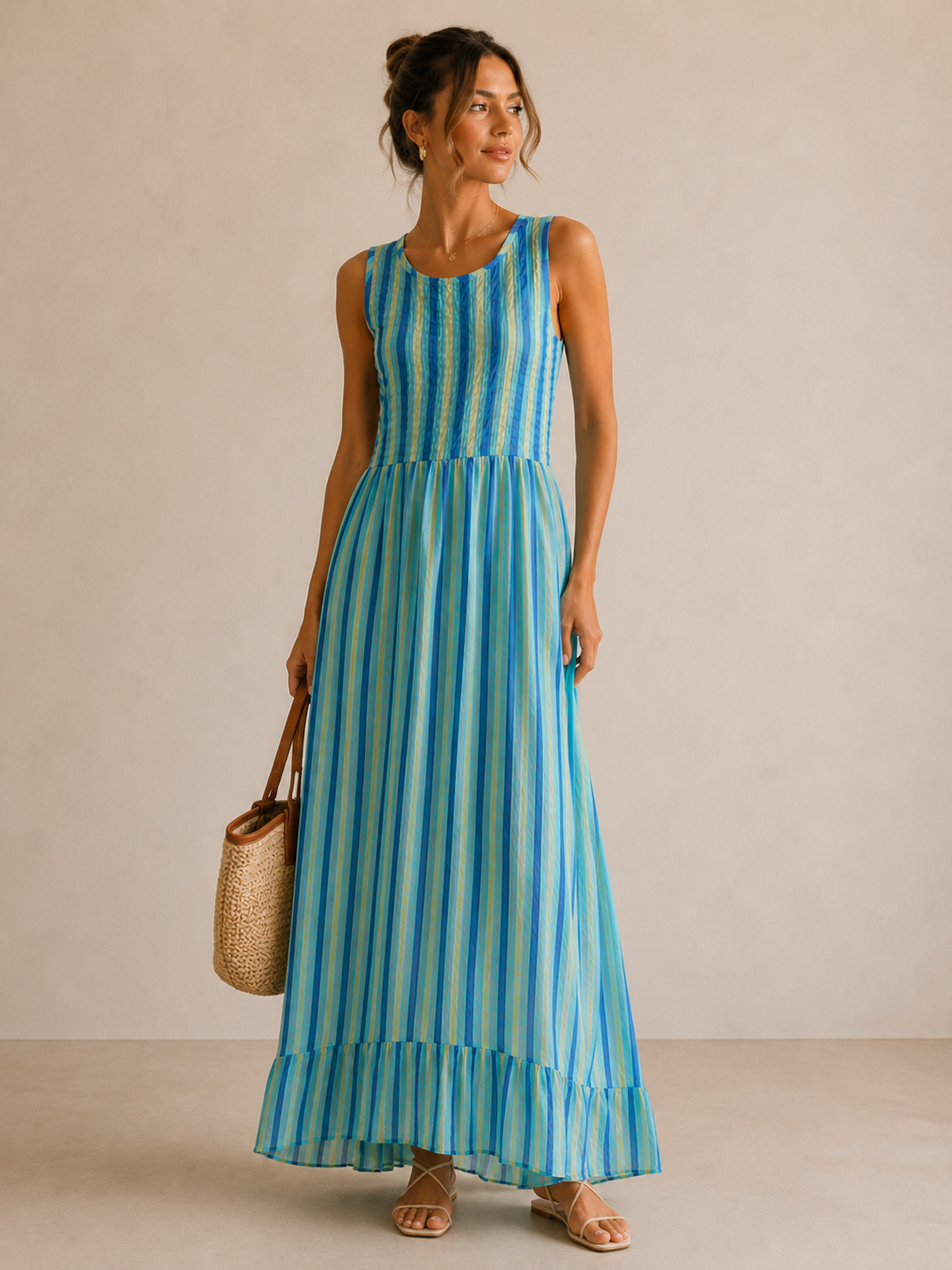 VESTIDO LARGO ELASTICO GRETA