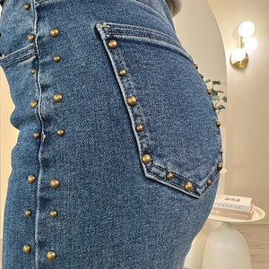 PANTALON VAQUERO TACHUELAS LAULIA