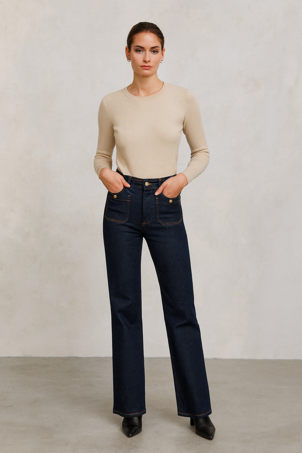 PANTALON VAQUERO BOLSILLOS LESLIE