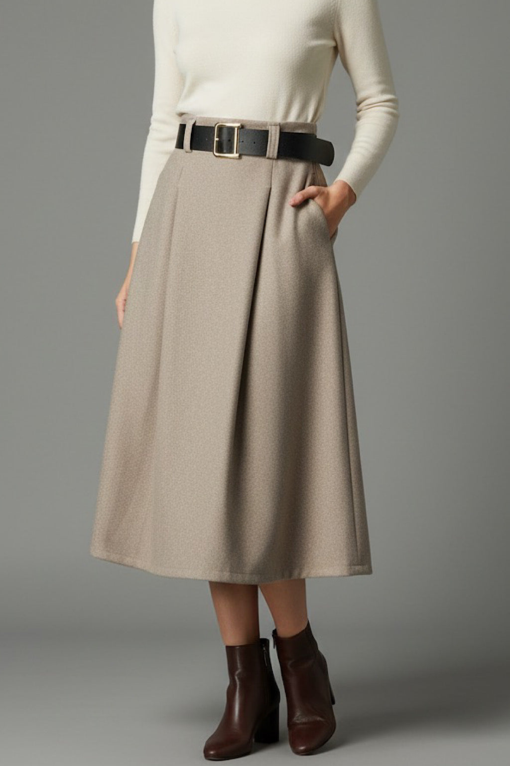 FALDA LARGA PAÑO ISABELLA