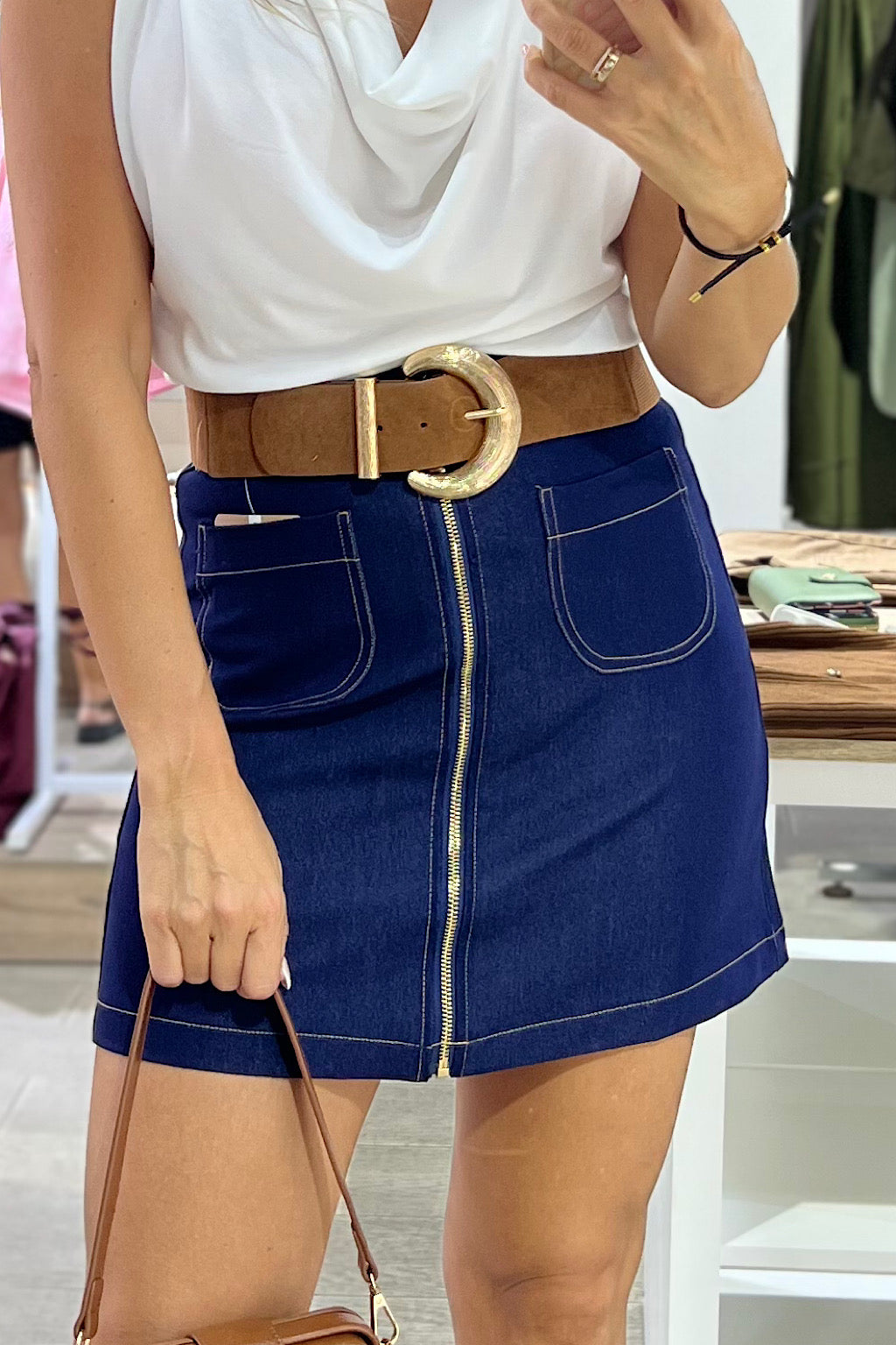 FALDA DEMIN ZIP POCKET