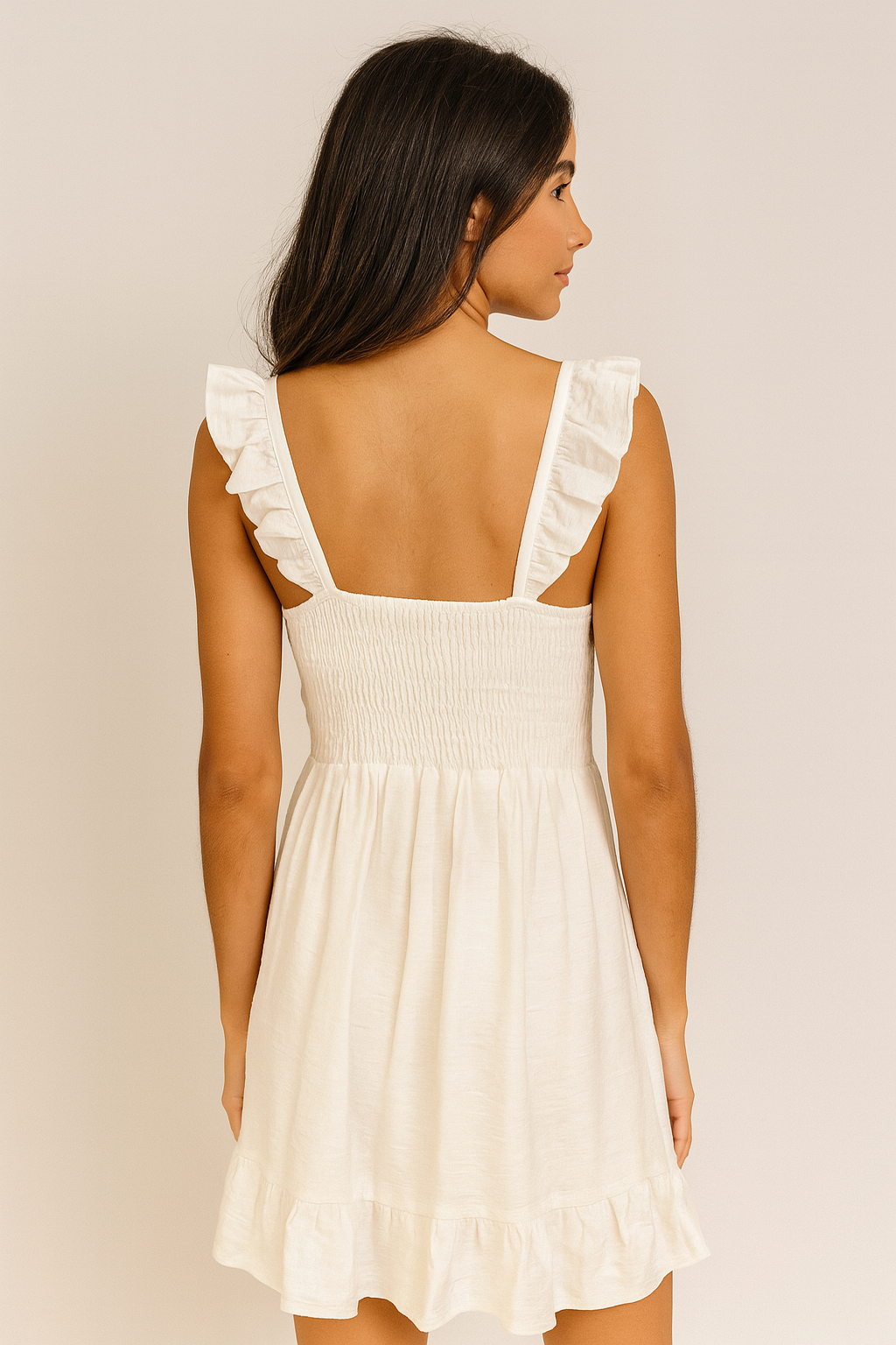 VESTIDO CORTO VOLANTES CRETA