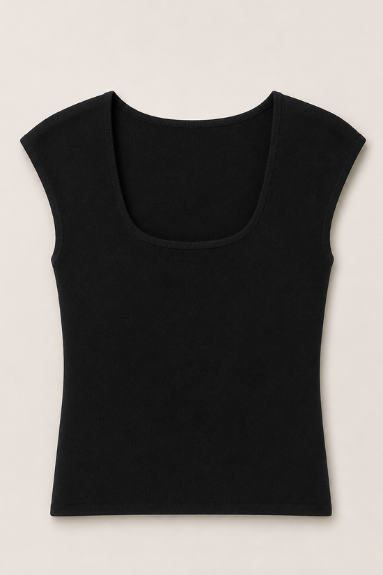 CAMISETA PUNTO ESCOTE CUADRADO
