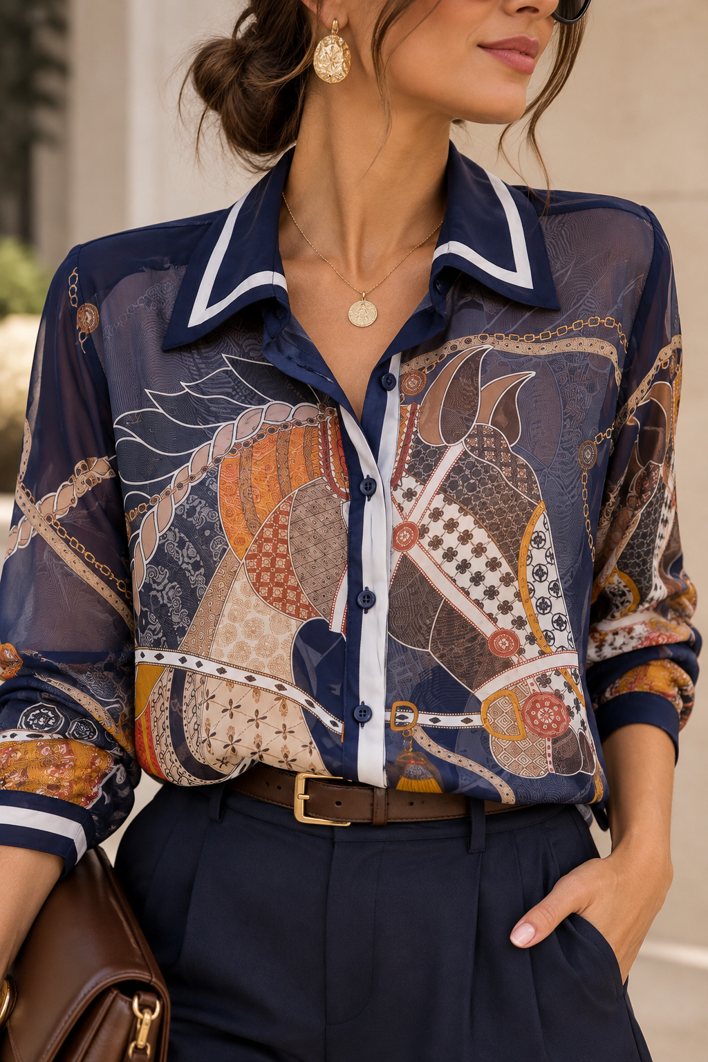 CAMISA GASA HIPICA