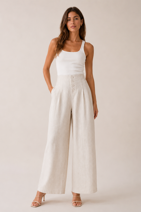 PANTALON PALAZO ABOTONADO