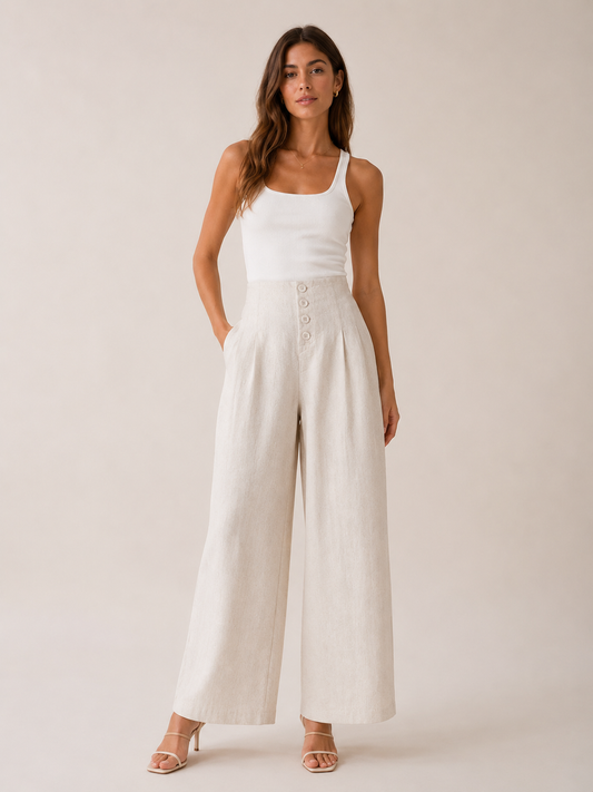 PANTALON PALAZO ABOTONADO