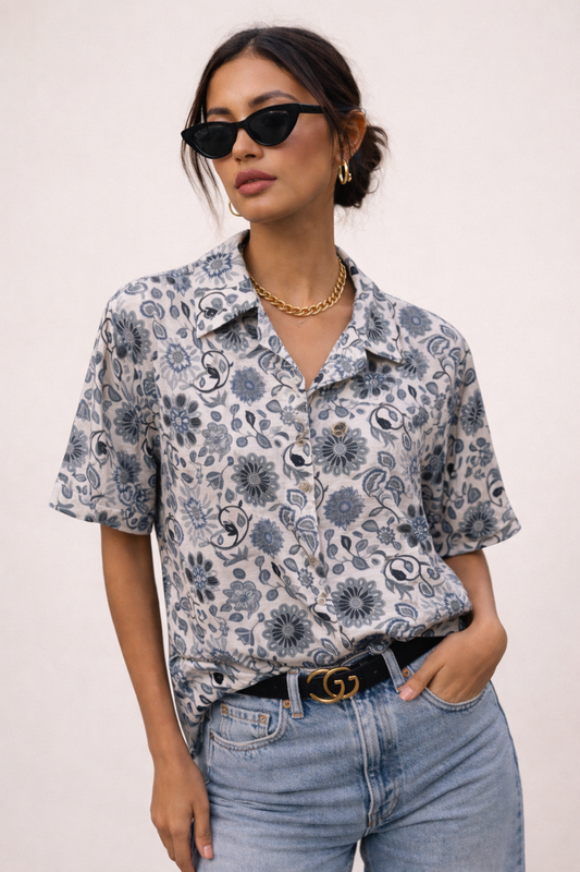 CAMISA MANGA CORTA FLORES SILVIA