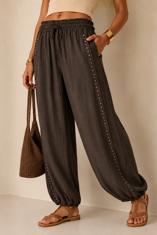 PANTALON BOMBACHO TACHUELAS