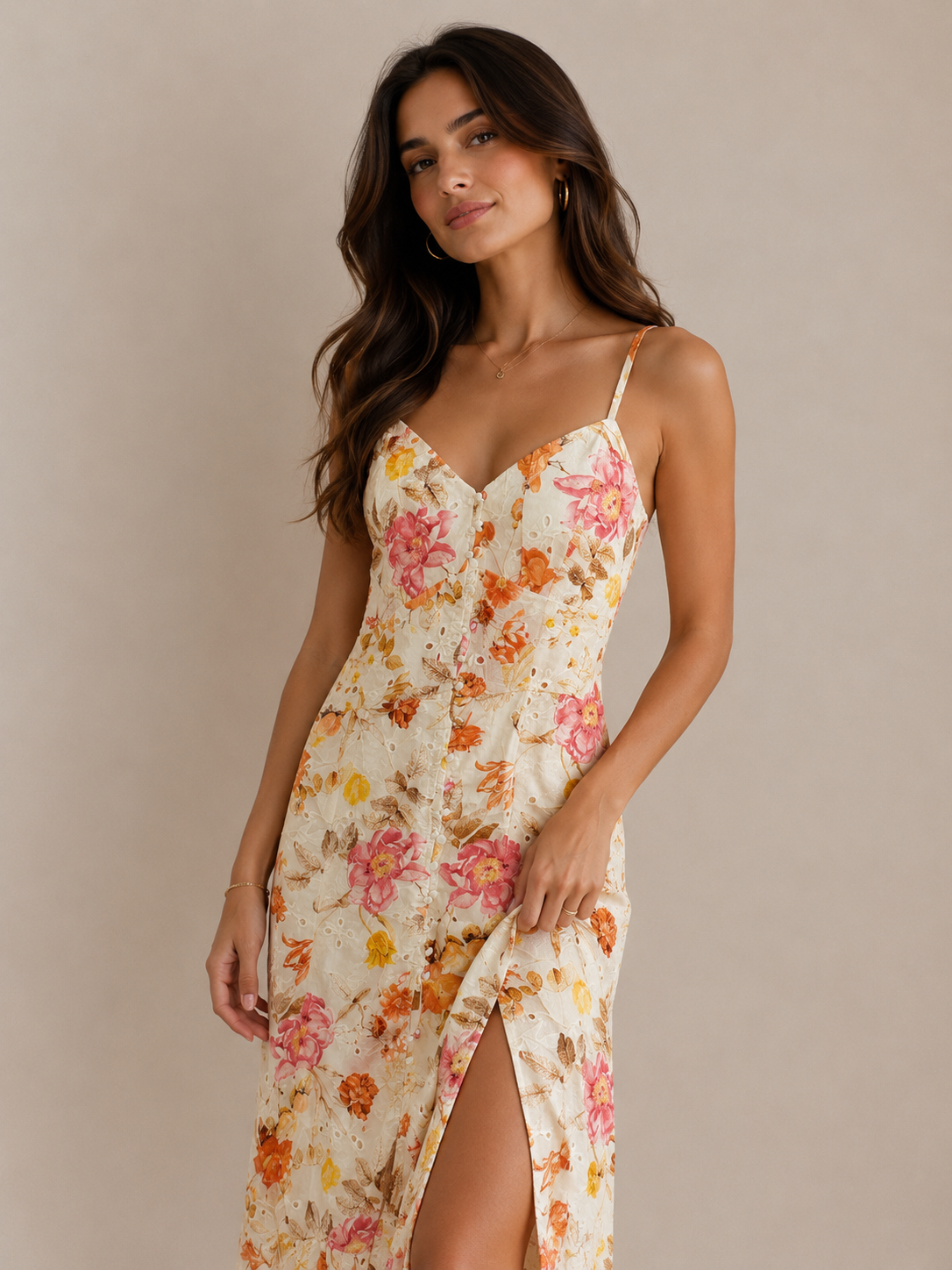 VESTIDO MIDI FLORES AZAHARA