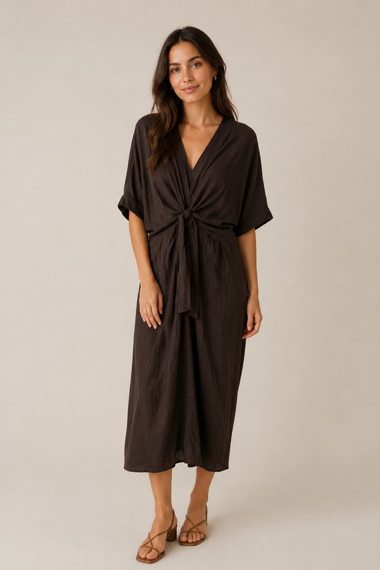 VESTIDO LARGO NUDO NURIA