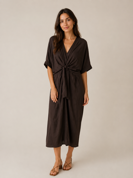 VESTIDO LARGO NUDO NURIA