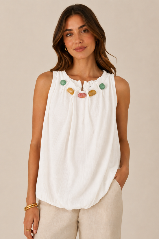 BLUSA ABALORIOS CUELLO HALTER