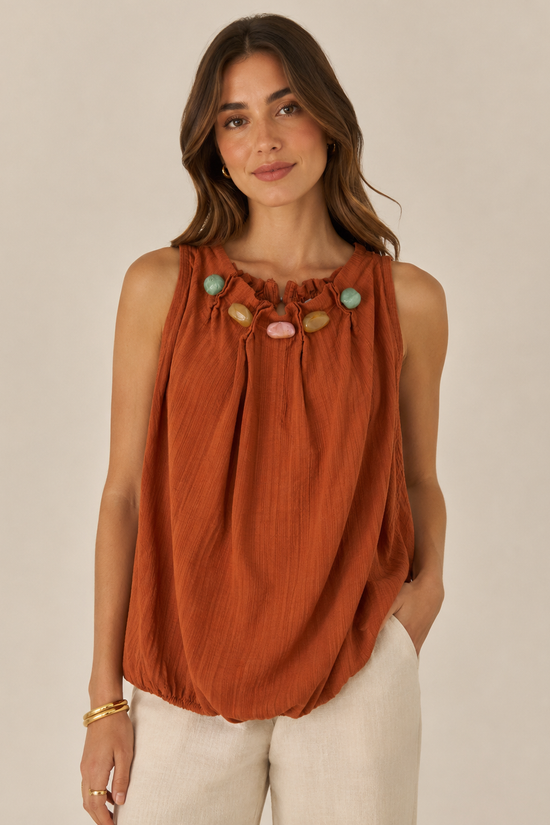 BLUSA ABALORIOS CUELLO HALTER
