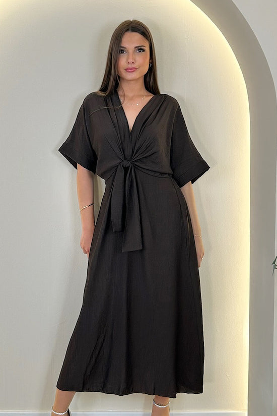VESTIDO LARGO NUDO NURIA