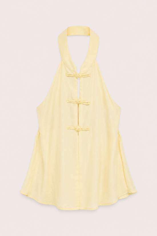 TOP CUELLO HALTER BOTONES NUDO