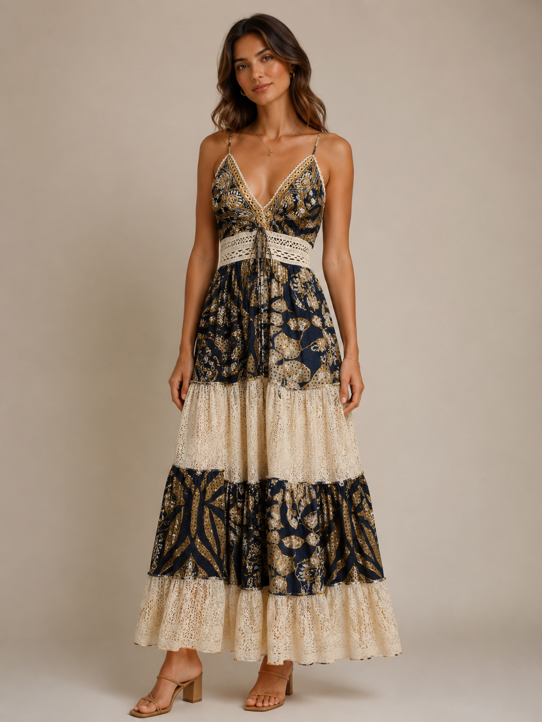 VESTIDO INDIA SEDA AZUL