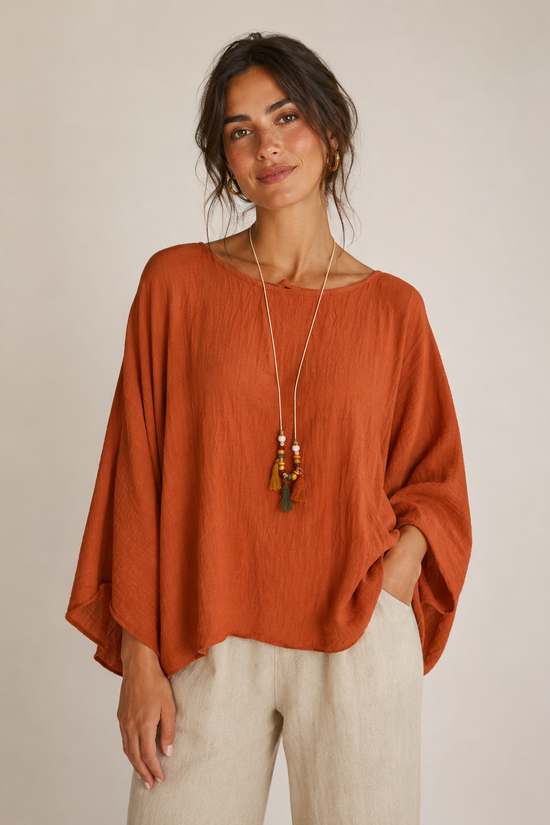 BLUSA MANGA ACAMPANADA