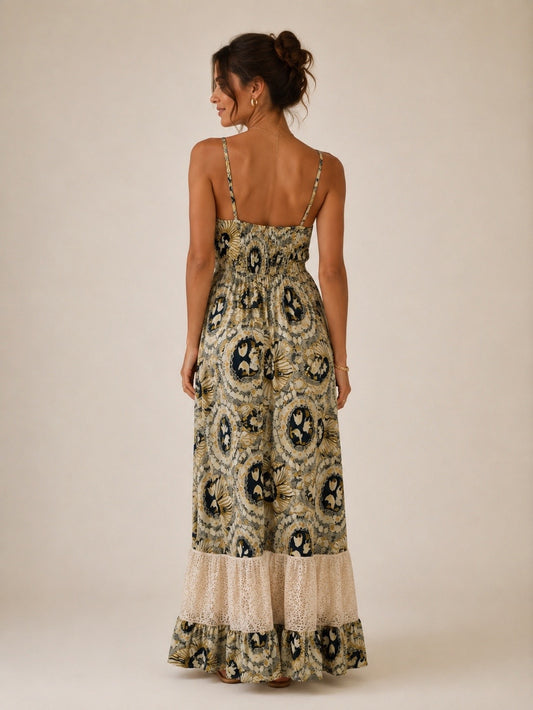 VESTIDO INDIA SEDA DORADO