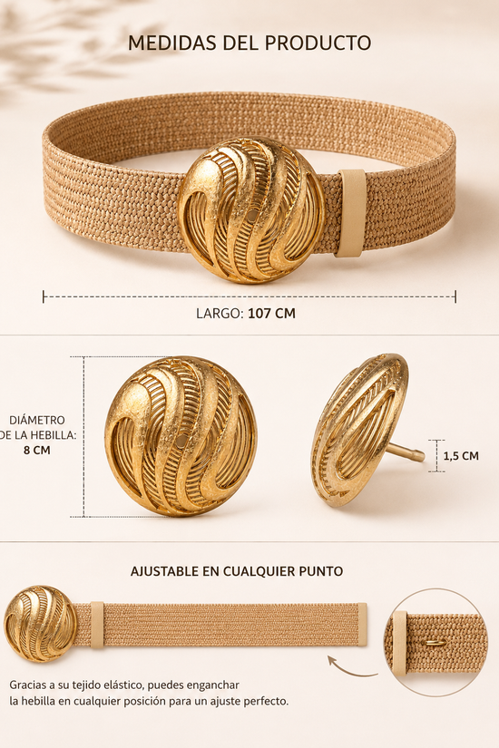 CINTURON RAFIA HEBILLA REDONDA