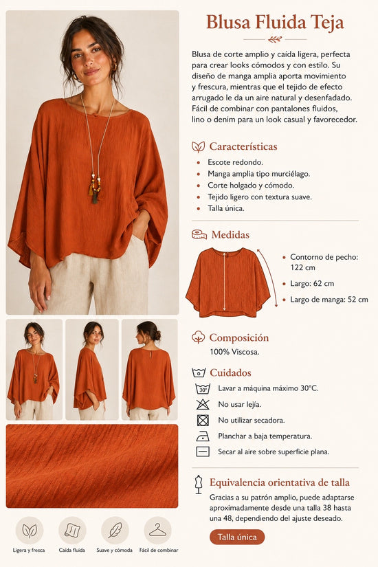 BLUSA MANGA ACAMPANADA